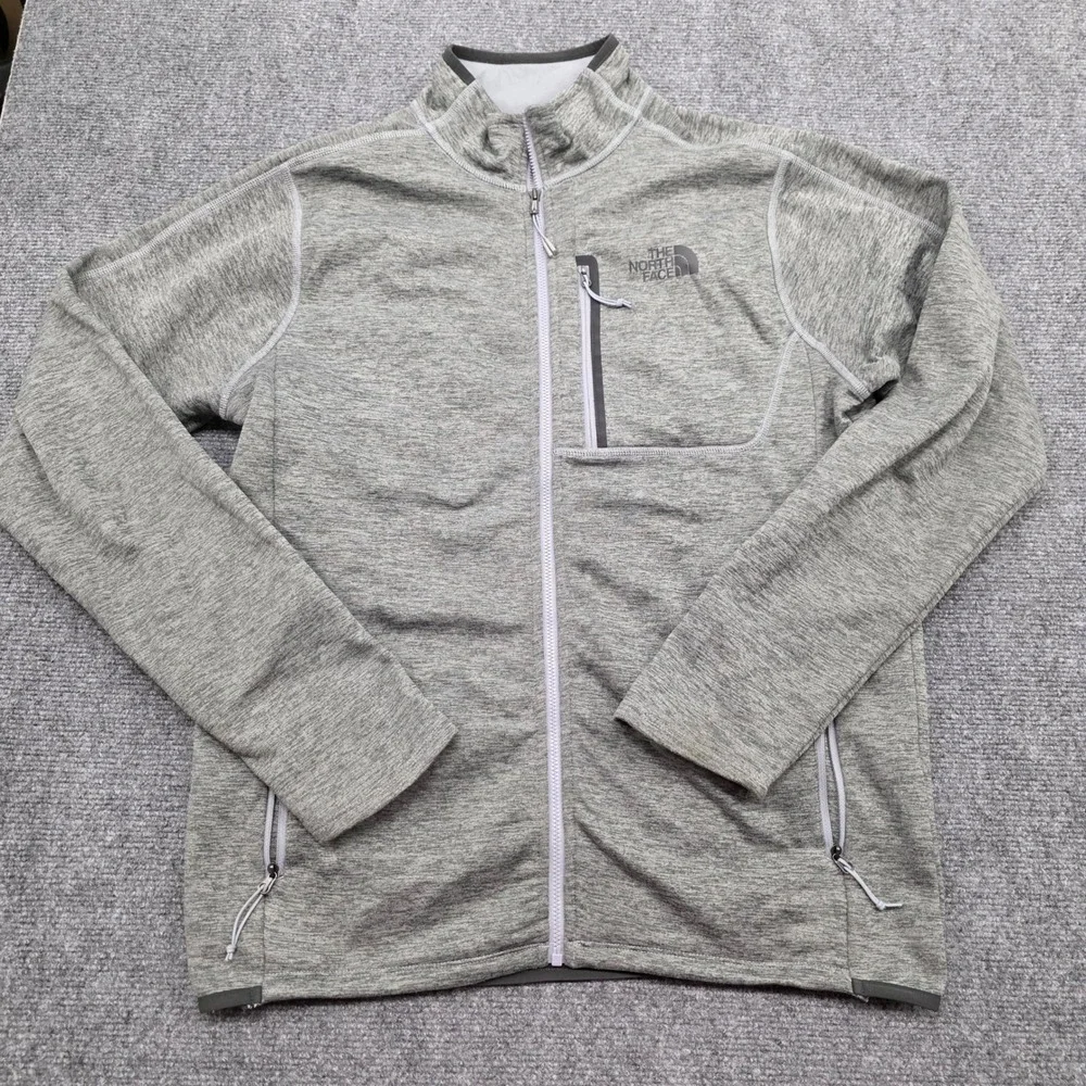 The North Face Mens Gray Borod Full Zip Fleece Jacket NF0A3SO6 Size M